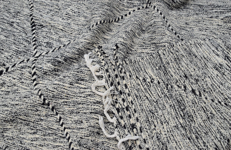 Wonderfully Soft Zanafi Flat Weave Grey Rug