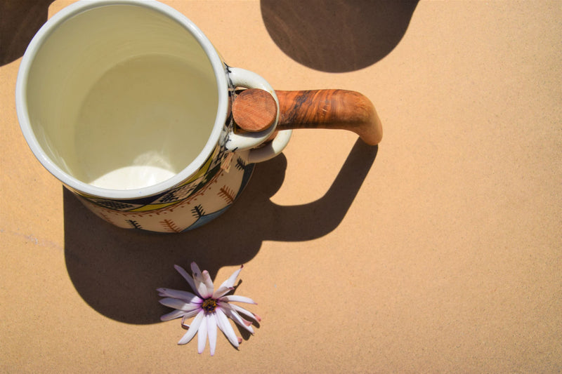 Set of Three Gorgeous Large Beer Mugs with Wooden Handles