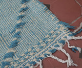 Zanafi Flat Weave in Turquoise-Blue