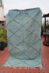 Zanafi Flat Weave in Turquoise-Blue