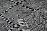 Zanafi Flat Weave - Black and White on Grey