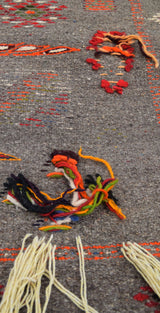 Multi-colour Taznakht rug with Amazigh symbols