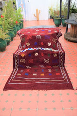 Beautiful Maroon Cactus Silk (Sabra) Rug