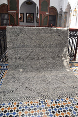 Wonderfully Soft Zanafi Flat Weave Grey Rug