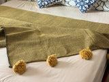 Mustard and Black Cotton Blanket